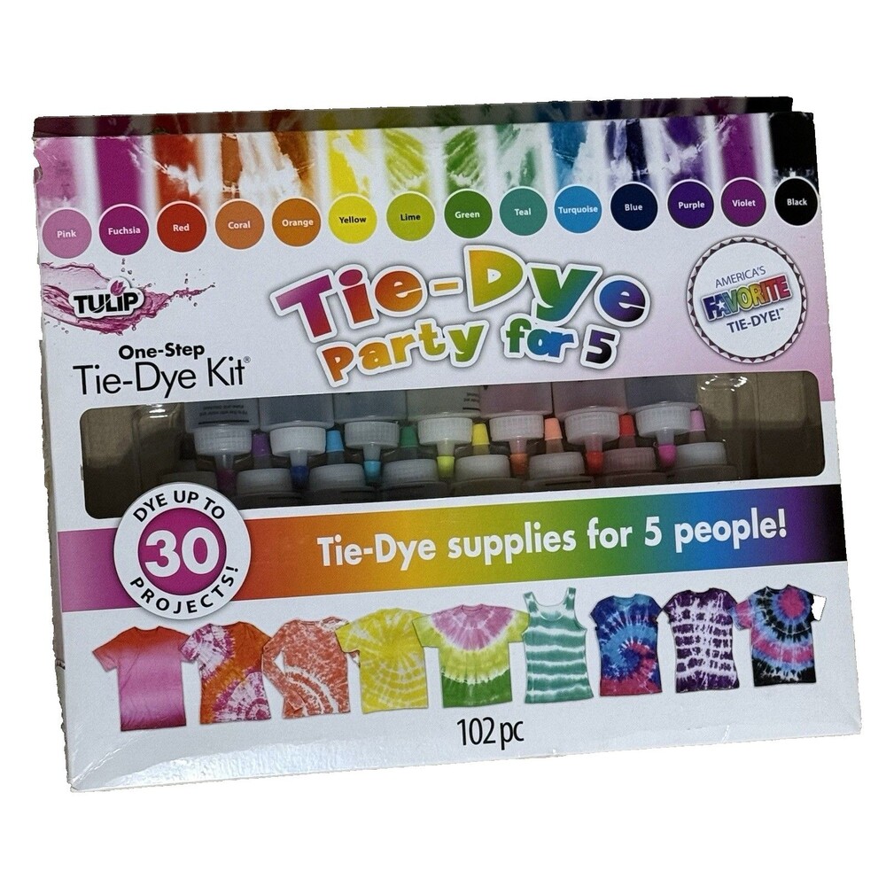 Tulip Tie Dye Party Kit 15 Rainbow Color Bottles Group Activity Festival Gear